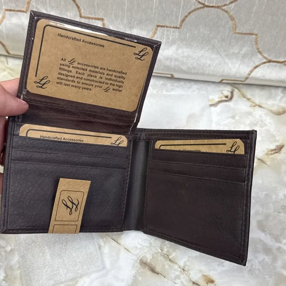 NWT - Brown Bi-Fold Wallet by LL Leather